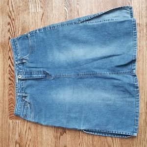 (5) S B Jeans Santa Barbara Cotton Blend Denim Skirt Vintage Cottage Classic